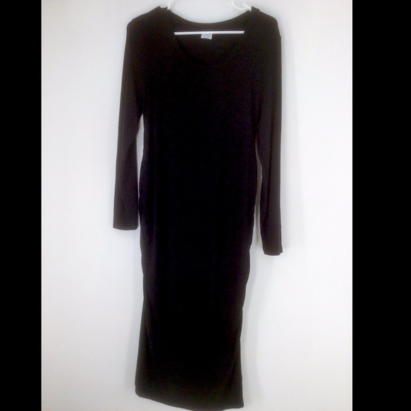 Maternity Time and True Small (4-6) MIDI Black Dress - Picture 3 of 11